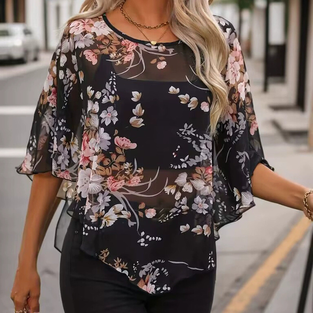 ZARA Sexy Sheer Chiffon Blouse Top